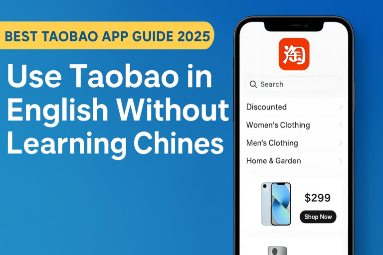 Taobao app in English guide showing how to shop on Taobao without learning Chinese
